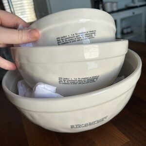 Rae Dunn boutique icon mixing bowls VHTF